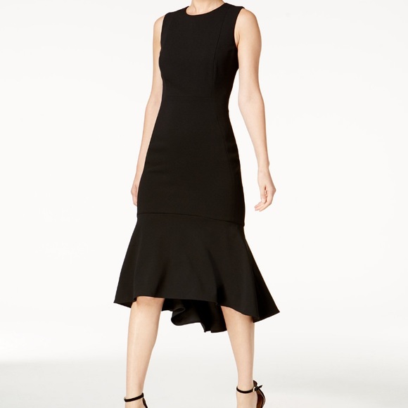 calvin klein black scuba dress